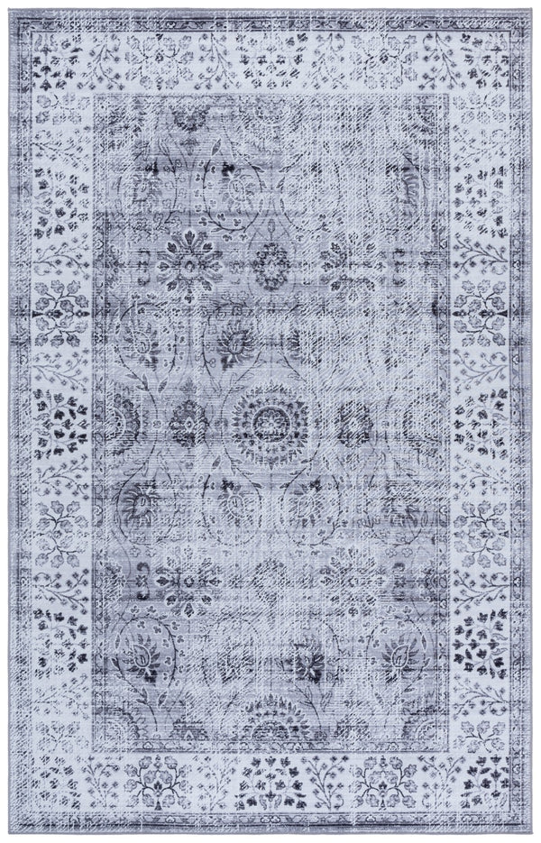 Safavieh Tucson Area Rug - Elegant Green-grey And Beige Design, Machine Washable, Slip Resistant For Safety Dark Grey ,Light Grey Polyester Pile Tsn204g-6