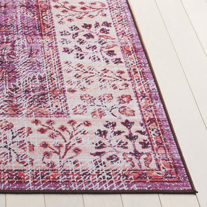 Safavieh Tucson Traditional Area Rug - Soft, Durable, Machine Washable & Slip Resistant For Easy Care Fuchsia ,Rust Polyester Pile Tsn204p-5