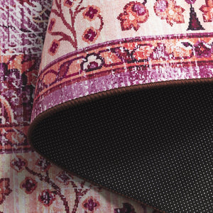 Safavieh Tucson Traditional Area Rug - Soft, Durable, Machine Washable & Slip Resistant For Easy Care Fuchsia ,Rust Polyester Pile Tsn204p-5