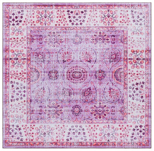 Safavieh Tucson Area Rug - Elegant Green-grey And Beige Design, Machine Washable, Slip Resistant For Safety Violet ,Beige Polyester Pile Tsn204q-8