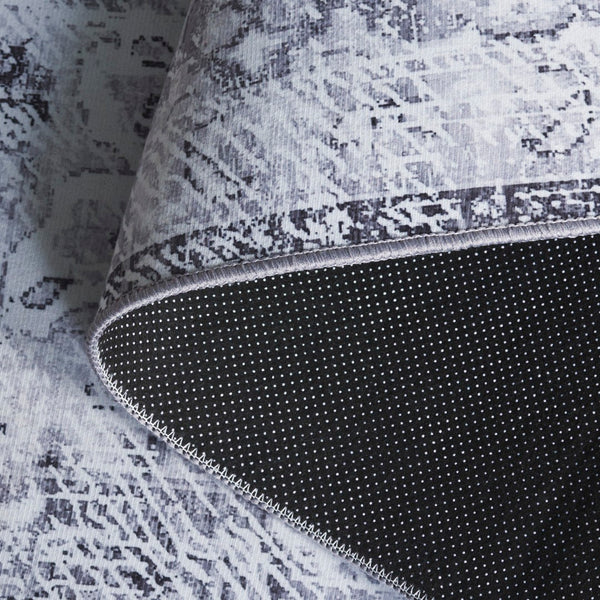 Safavieh Tucson Luxurious Machine Washable Area Rug - Elegant Slip-resistant Design For Timeless Style Dark Grey ,Light Grey Polyester Pile Tsn206f-4