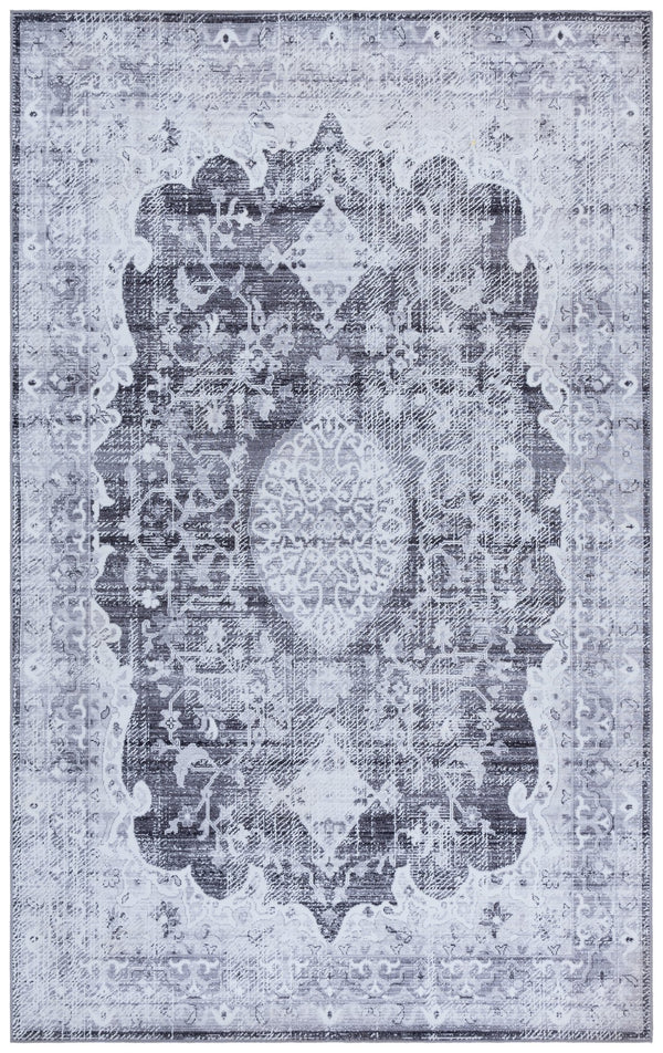 Safavieh Tucson Area Rug - Power Loomed Comfort With Slip Resistance & Washable Durability For Modern Homes Dark Grey ,Light Grey Polyester Pile Tsn206f-5