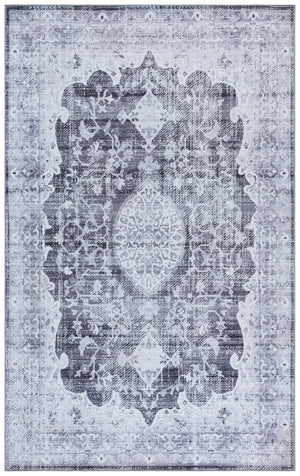 Safavieh Tucson Luxurious Machine Washable Area Rug - Elegant Slip-resistant Design For Timeless Style Dark Grey ,Light Grey Polyester Pile Tsn206f-4