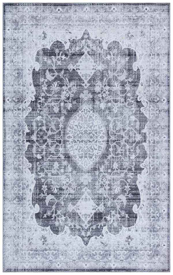 Safavieh Tucson Luxurious Machine Washable Area Rug - Elegant Slip-resistant Design For Timeless Style Dark Grey ,Light Grey Polyester Pile Tsn206f-4