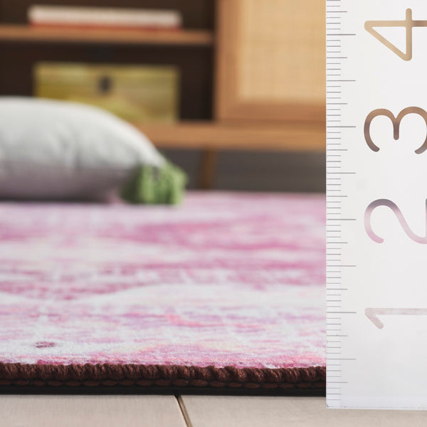 Safavieh Tucson Luxurious Machine Washable Area Rug - Elegant Slip-resistant Design For Timeless Style Fuchsia ,Purple Polyester Pile Tsn206p-6