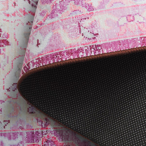 Safavieh Tucson Luxurious Machine Washable Area Rug - Elegant Slip-resistant Design For Timeless Style Fuchsia ,Purple Polyester Pile Tsn206p-6