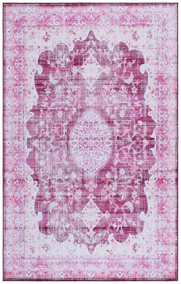 Safavieh Tucson Luxurious Machine Washable Area Rug - Elegant Slip-resistant Design For Timeless Style Fuchsia ,Purple Polyester Pile Tsn206p-6