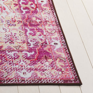 Safavieh Tucson Area Rug - Power Loomed Comfort With Slip Resistance & Washable Durability For Modern Homes Burgundy ,Pink Polyester Pile Tsn206q-5