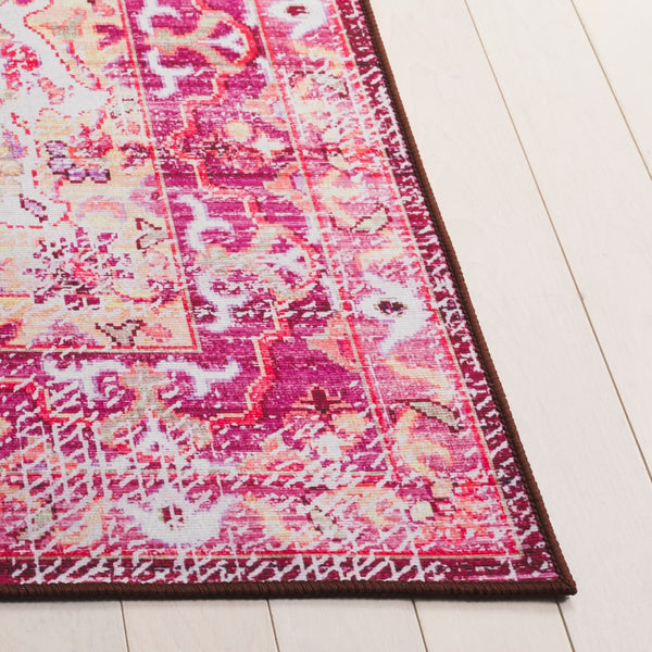 Safavieh Tucson Luxurious Machine Washable Area Rug - Elegant Slip-resistant Design For Timeless Style Burgundy ,Pink Polyester Pile Tsn206q-28