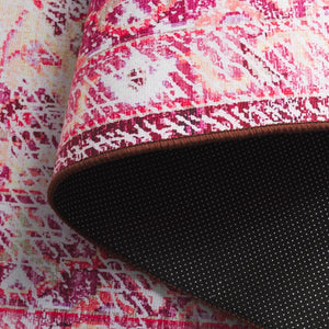 Safavieh Tucson Luxurious Machine Washable Area Rug - Elegant Slip-resistant Design For Timeless Style Burgundy ,Pink Polyester Pile Tsn206q-28