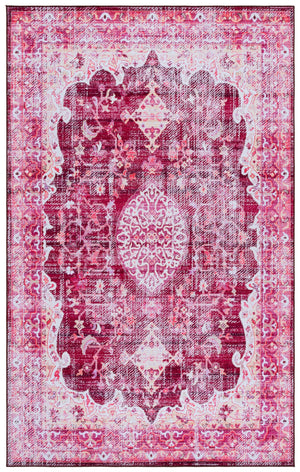 Safavieh Tucson Luxurious Machine Washable Area Rug - Elegant Slip-resistant Design For Timeless Style Burgundy ,Pink Polyester Pile Tsn206q-28