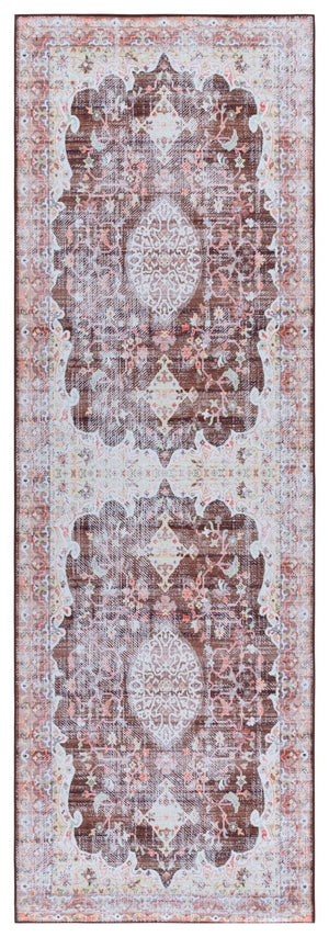 Safavieh Tucson Area Rug - Power Loomed Comfort With Slip Resistance & Washable Durability For Modern Homes Brown ,Gold Polyester Pile Tsn206t-28
