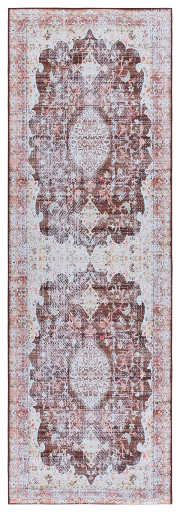 Safavieh Tucson Luxurious Machine Washable Area Rug - Elegant Slip-resistant Design For Timeless Style Brown ,Gold Polyester Pile Tsn206t-8