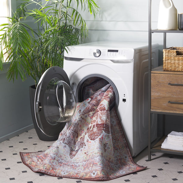 Safavieh Tucson Luxurious Machine Washable Area Rug - Elegant Slip-resistant Design For Timeless Style Brown ,Gold Polyester Pile Tsn206t-8