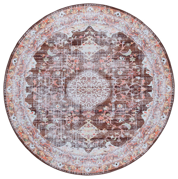 Safavieh Tucson Area Rug - Power Loomed Comfort With Slip Resistance & Washable Durability For Modern Homes Brown ,Gold Polyester Pile Tsn206t-6r