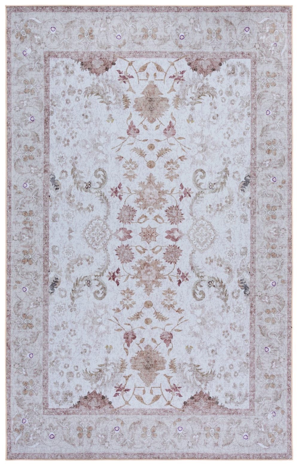 Safavieh Tucson Elegant Area Rug - Timeless Traditional Style For Home Décor, Washable & Slip Resistant Design Beige ,Light Brown Polyester Pile Tsn220b-6