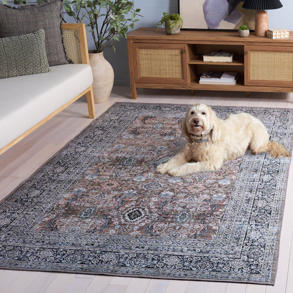 Safavieh Tucson 221t Copper & Olive Area Rug - Elegant 5x8 Ft, Washable, Slip-resistant, Timeless Charm! Copper ,Olive Polyester Tsn221t-5