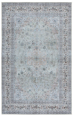 Safavieh Tucson Light Green & Beige Area Rug - Elegant 5' X 8' Traditional Design, Washable & Slip Resistant Light Green ,Beige Polyester Pile Tsn222y-5