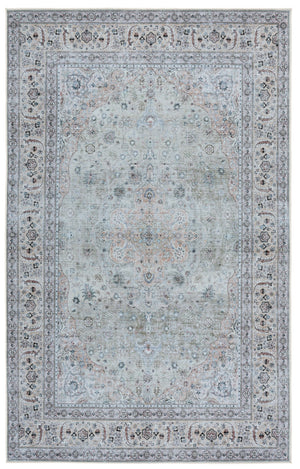 Safavieh Tucson Elegant Polyester Pile Rug - Traditional Style, Washable, Slip-resistant For Home Decor Light Green ,Beige Polyester Pile Tsn222y-6