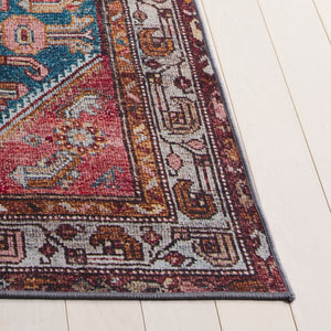 Safavieh Tucson Area Rug – Elegant Polyester Design For Warmth And Style In Any Home Decor, Washable & Slip Resistant Blue ,Rust Polyester Pile Tsn228l-4