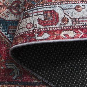 Safavieh Tucson Area Rug – Elegant Polyester Design For Warmth And Style In Any Home Decor, Washable & Slip Resistant Blue ,Rust Polyester Pile Tsn228l-4