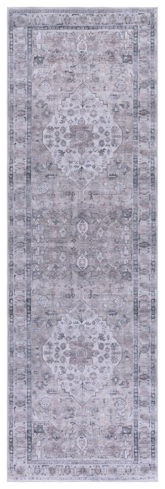 Safavieh Tucson Area Rug - Elegant Power Loomed Design With Timeless Appeal For Stylish Home Décor Grey ,Light Fuchsia Polyester Pile Tsn230f-8