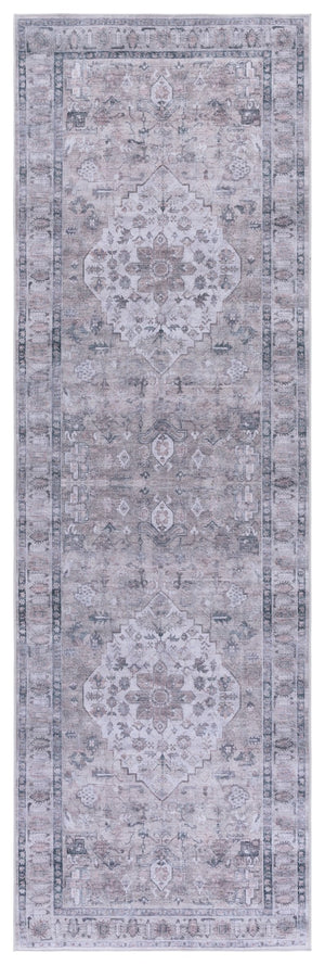 Safavieh Tucson Area Rug - Elegant Power Loomed Design With Timeless Appeal For Stylish Home Décor Grey ,Light Fuchsia Polyester Pile Tsn230f-8