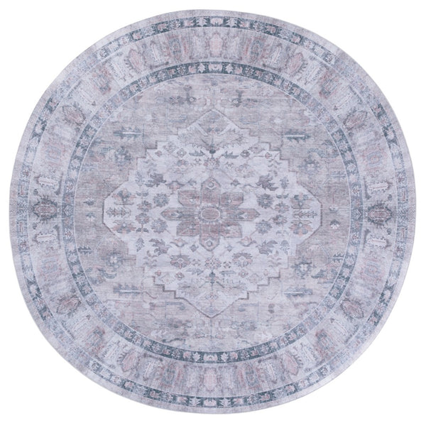 Safavieh Tucson Area Rug - Elegant Power Loomed Design With Timeless Appeal For Stylish Home Décor Grey ,Light Fuchsia Polyester Pile Tsn230f-8