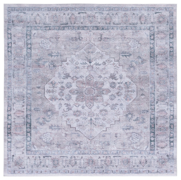 Safavieh Tucson Area Rug - Elegant Power Loomed Design With Timeless Appeal For Stylish Home Décor Grey ,Light Fuchsia Polyester Pile Tsn230f-8
