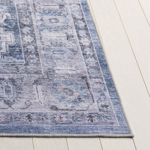 Safavieh Tucson Runner Rug - Stylish Power Loomed Design, Durable Polyester, Washable & Slip Resistant Elegance Blue ,Grey Polyester Pile Tsn231m-5