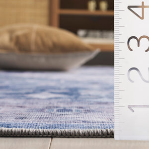 Safavieh Tucson Runner Rug - Stylish Power Loomed Design, Durable Polyester, Washable & Slip Resistant Elegance Blue ,Grey Polyester Pile Tsn231m-5