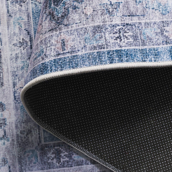 Safavieh Tucson Charming Area Rug With Soft Polyester Pile, Traditional Style, And Washable Design For Homes Blue ,Grey Polyester Pile Tsn231m-4