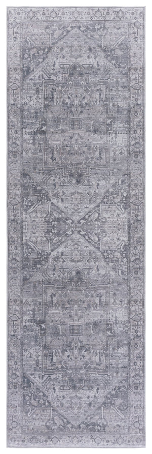 Safavieh Tucson Area Rug Runner - Elegant Power Loomed Design For Hallways, Washable & Slip Resistant Comfort Grey ,Light Grey Polyester Pile Tsn232f-28