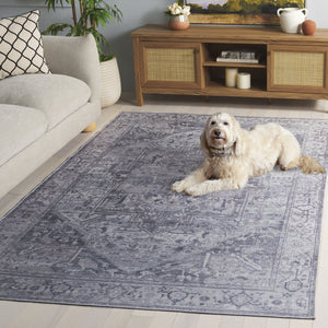Safavieh Tucson Area Rug Runner - Elegant Power Loomed Design For Hallways, Washable & Slip Resistant Comfort Grey ,Light Grey Polyester Pile Tsn232f-5
