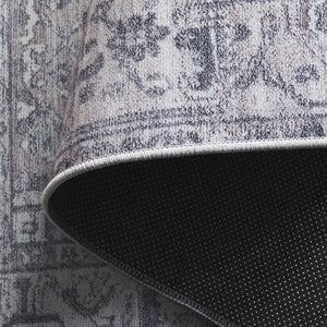 Safavieh Tucson Area Rug Runner - Elegant Power Loomed Design For Hallways, Washable & Slip Resistant Comfort Grey ,Light Grey Polyester Pile Tsn232f-5
