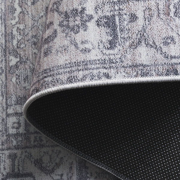 Safavieh Tucson Area Rug Runner - Elegant Power Loomed Design For Hallways, Washable & Slip Resistant Comfort Grey ,Light Grey Polyester Pile Tsn232f-5