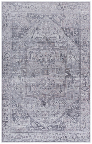 Safavieh Tucson Area Rug Runner - Elegant Power Loomed Design For Hallways, Washable & Slip Resistant Comfort Grey ,Light Grey Polyester Pile Tsn232f-5