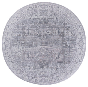 Safavieh Tucson Area Rug Runner - Elegant Power Loomed Design For Hallways, Washable & Slip Resistant Comfort Grey ,Light Grey Polyester Pile Tsn232f-6r