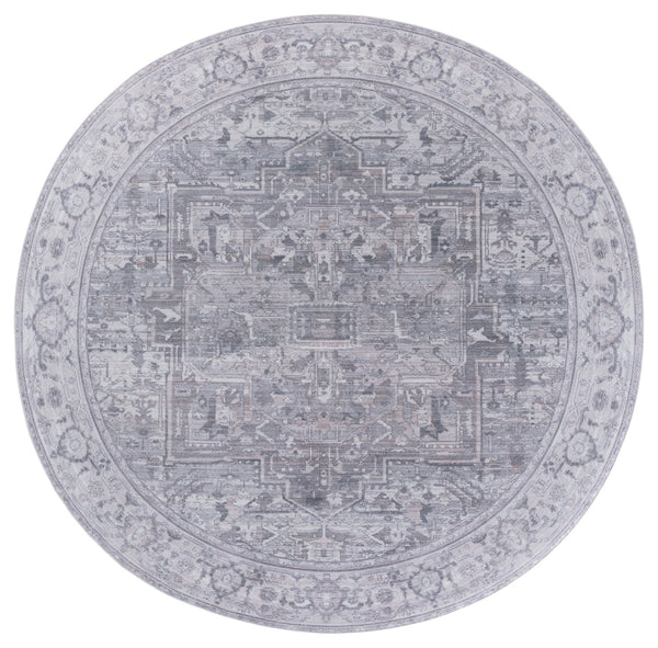 Safavieh Tucson Area Rug Runner - Elegant Power Loomed Design For Hallways, Washable & Slip Resistant Comfort Grey ,Light Grey Polyester Pile Tsn232f-6r