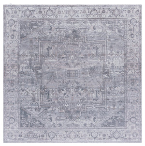Safavieh Tucson Area Rug Runner - Elegant Power Loomed Design For Hallways, Washable & Slip Resistant Comfort Grey ,Light Grey Polyester Pile Tsn232f-6sq