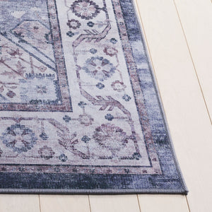 Safavieh Tucson Elegant Area Rug - Traditional Design In Soothing Colors, Washable & Slip Resistant Safety Grey ,Light Purple Polyester Pile Tsn233f-9