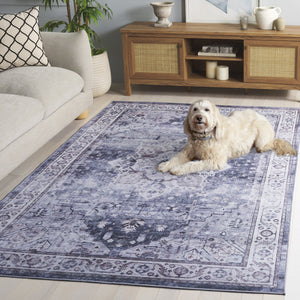 Safavieh Tucson Elegant Area Rug - Stylish Runner With Traditional Design, Durable Comfort & Easy Care Grey ,Light Purple Polyester Pile Tsn233f-5