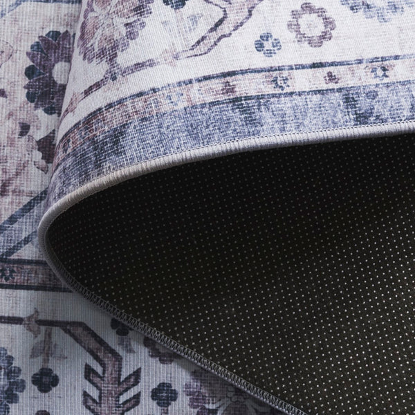 Safavieh Tucson Elegant Area Rug - Traditional Design In Soothing Colors, Washable & Slip Resistant Safety Grey ,Light Purple Polyester Pile Tsn233f-9