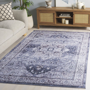 Safavieh Tucson Elegant Area Rug - Stylish Runner With Traditional Design, Durable Comfort & Easy Care Grey ,Light Purple Polyester Pile Tsn233f-5