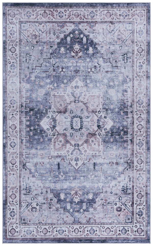 Safavieh Tucson Elegant Area Rug - Stylish Runner With Traditional Design, Durable Comfort & Easy Care Grey ,Light Purple Polyester Pile Tsn233f-5