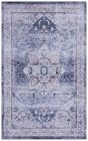Safavieh Tucson Elegant Area Rug - Traditional Design In Soothing Colors, Washable & Slip Resistant Safety Grey ,Light Purple Polyester Pile Tsn233f-9