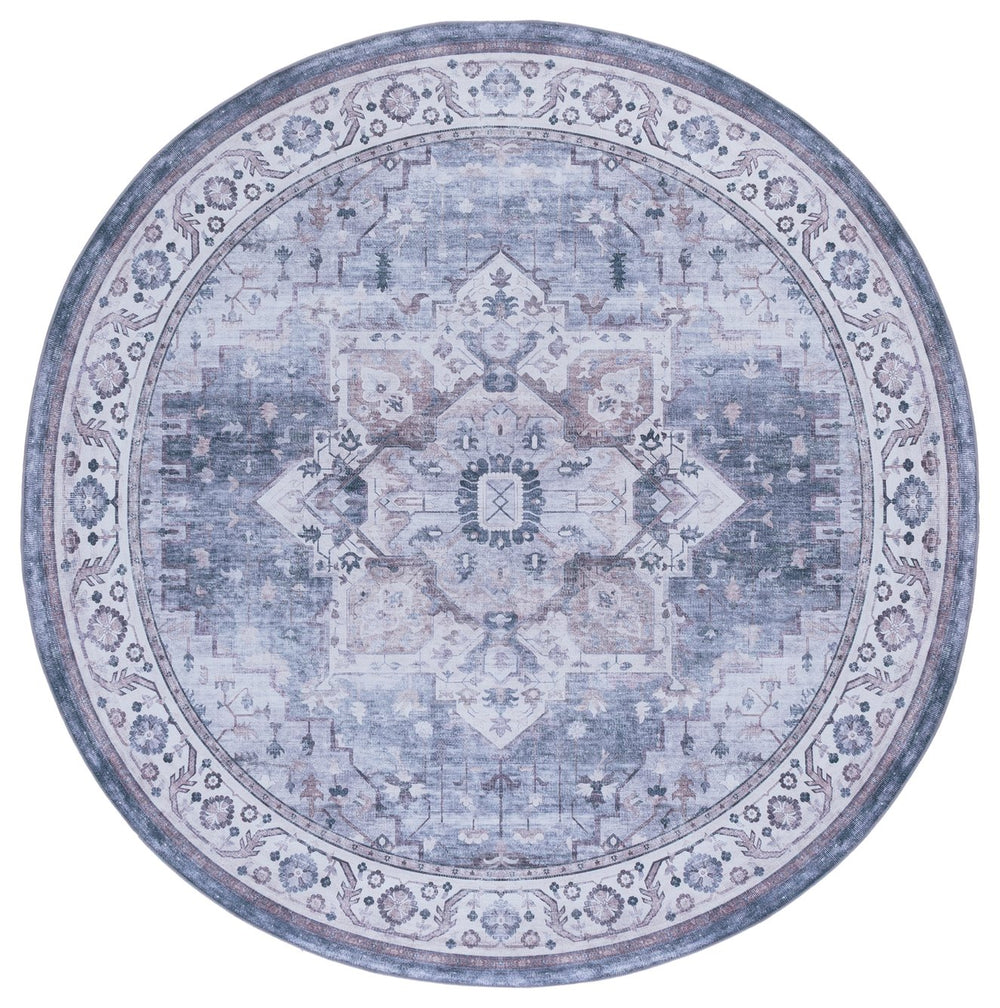 Safavieh Tucson Elegant Area Rug - Stylish Runner With Traditional Design, Durable Comfort & Easy Care Grey ,Light Purple Polyester Pile Tsn233f-28