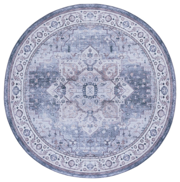 Safavieh Tucson Elegant Area Rug - Stylish Runner With Traditional Design, Durable Comfort & Easy Care Grey ,Light Purple Polyester Pile Tsn233f-6r