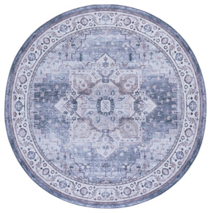 Safavieh Tucson Elegant Area Rug - Traditional Design In Soothing Colors, Washable & Slip Resistant Safety Grey ,Light Purple Polyester Pile Tsn233f-9