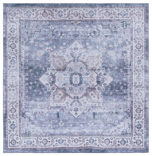 Safavieh Tucson Elegant Area Rug - Traditional Design In Soothing Colors, Washable & Slip Resistant Safety Grey ,Light Purple Polyester Pile Tsn233f-9